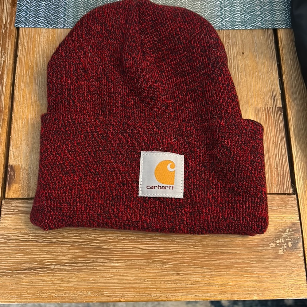 Carhartt unisex beanie red and black flex